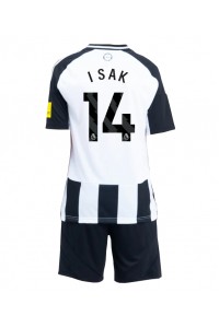 Newcastle United Alexander Isak #14 Jalkapallovaatteet Lasten Kotipeliasu 2024-25 Lyhythihainen (+ Lyhyet housut)